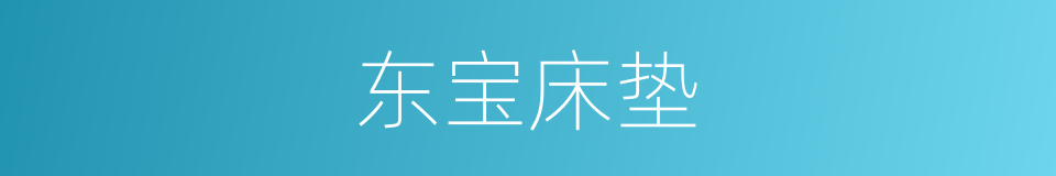 东宝床垫是什么意思 汉语词典