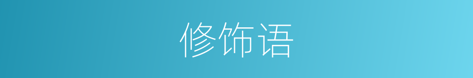 修饰语是什么意思 汉语词典