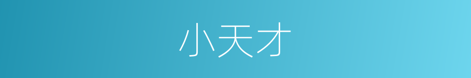 小天才的近义词 小天才的反义词 小天才的同义词 相似词查询