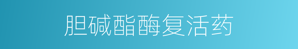 胆碱酯酶复活药是什么意思 汉语词典