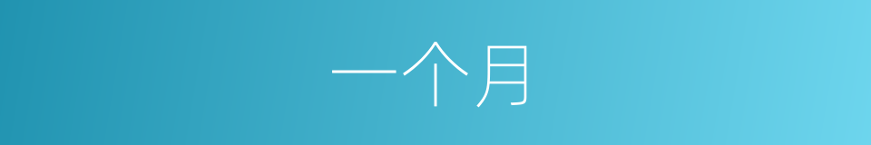 一个月的同义词