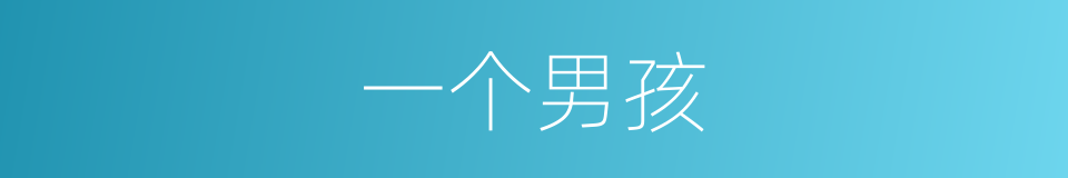 一个男孩的同义词