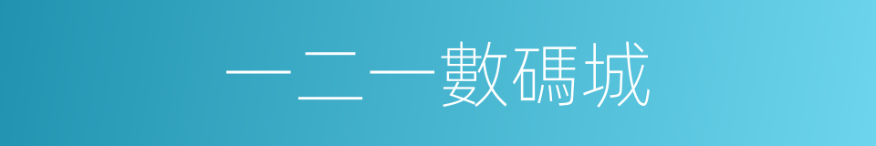 一二一數碼城的同義詞