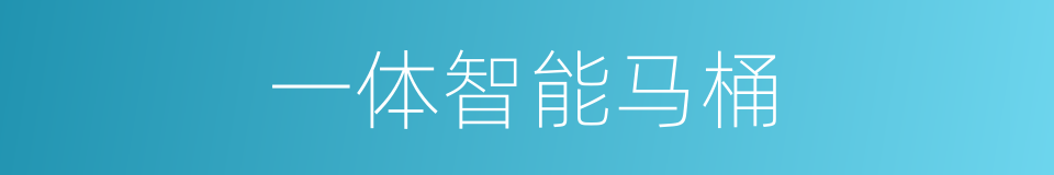 一体智能马桶的同义词