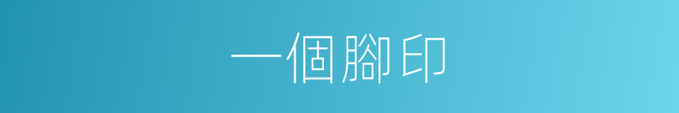 一個腳印的同義詞