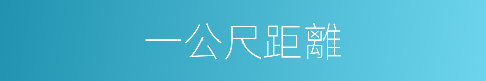 一公尺距離的同義詞