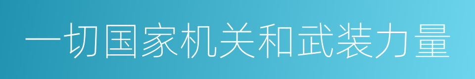 一切国家机关和武装力量的同义词