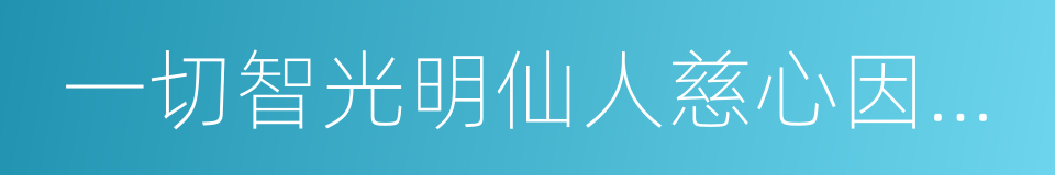 一切智光明仙人慈心因缘不食肉经的同义词