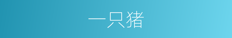 一只猪的同义词