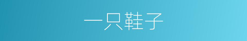 一只鞋子的同义词