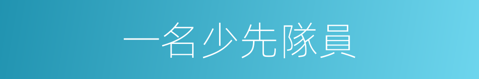 一名少先隊員的同義詞