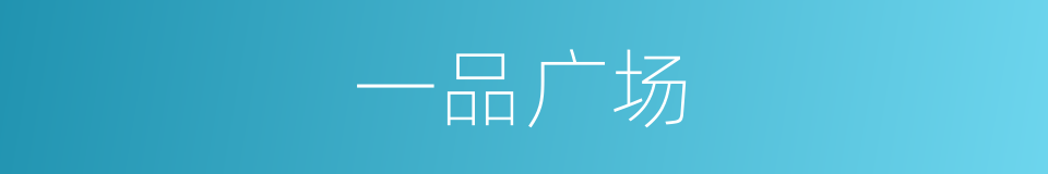 一品广场的同义词
