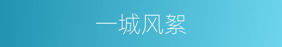 一城风絮的同义词