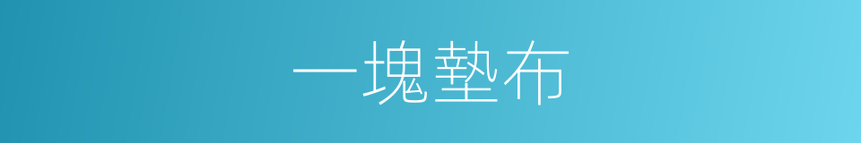 一塊墊布的同義詞