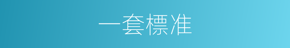 一套標准的同義詞