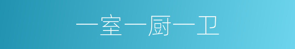 一室一厨一卫的同义词