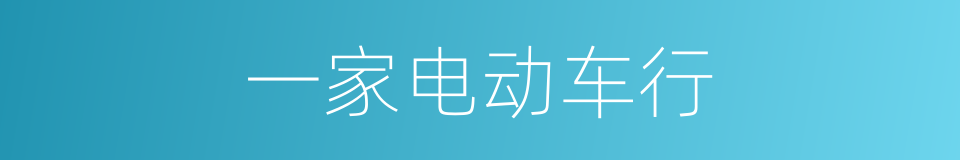 一家电动车行的同义词