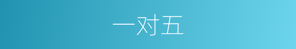 一对五的同义词