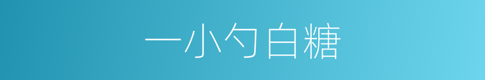 一小勺白糖的同义词
