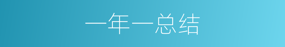 一年一总结的同义词