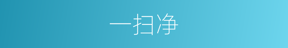 一扫净的同义词