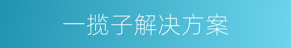 一揽子解决方案的同义词