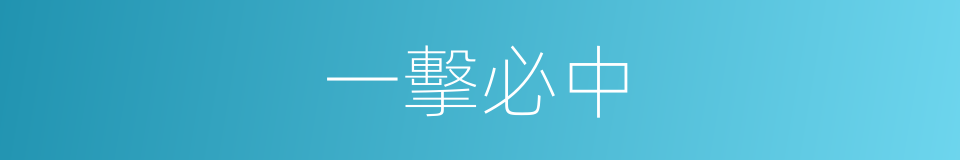 一擊必中的同義詞
