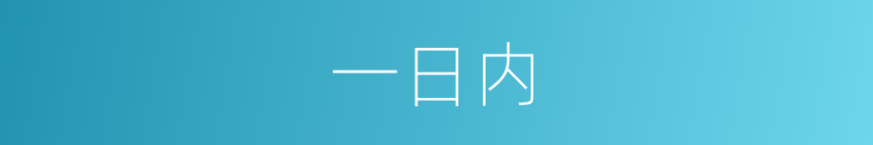 一日内的同义词