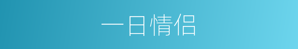一日情侣的同义词