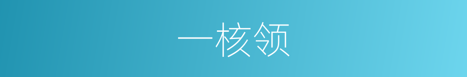 一核领的同义词