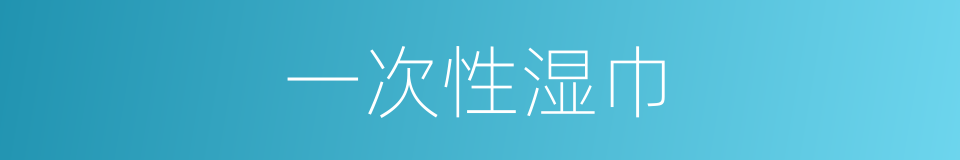 一次性湿巾的同义词