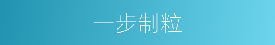 一步制粒的同义词