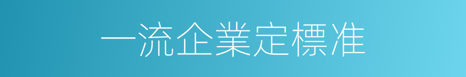 一流企業定標准的同義詞