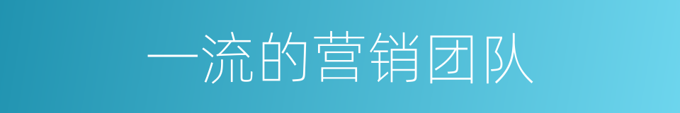 一流的营销团队的同义词