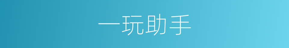 一玩助手的同义词