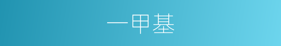 一甲基的同义词