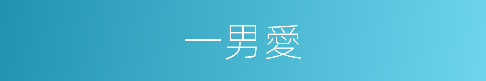 一男愛的同義詞