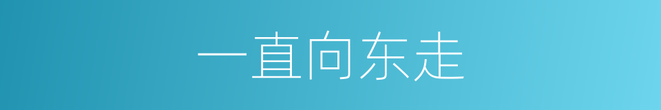 一直向东走的同义词