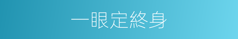 一眼定終身的同義詞