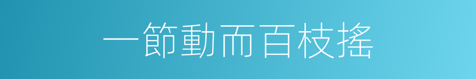 一節動而百枝搖的同義詞