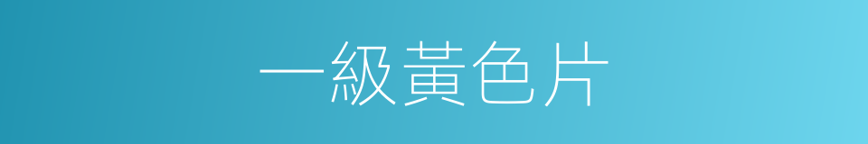 一級黃色片的同義詞