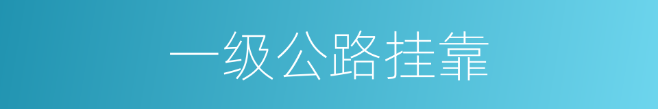 一级公路挂靠的同义词