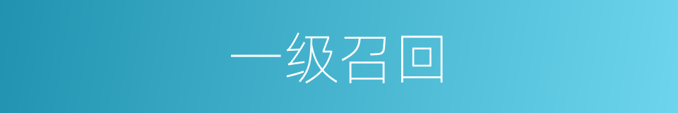 一级召回的同义词