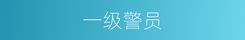 一级警员的同义词