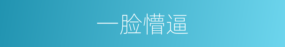 一脸懵逼的意思