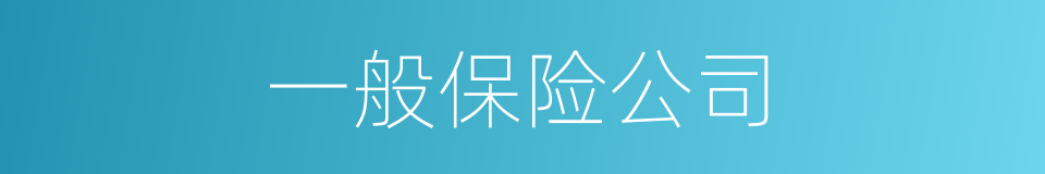一般保险公司的同义词