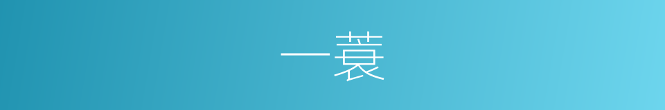 一蓑的同义词