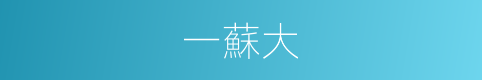 一蘇大的同義詞