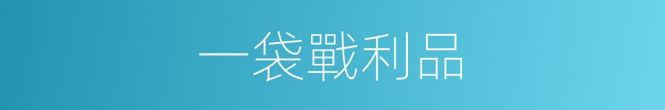 一袋戰利品的同義詞