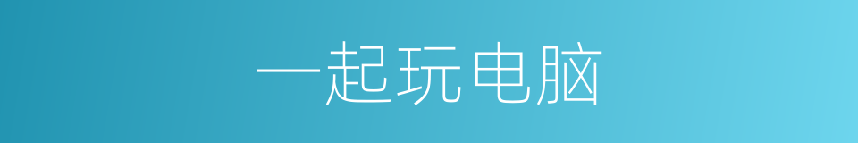 一起玩电脑的同义词